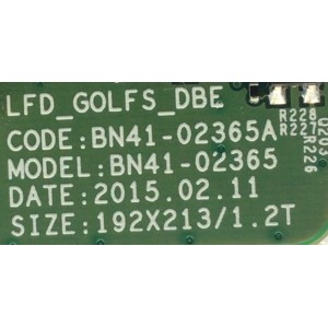 MAIN PARA MONITOR SAMSUNG / NUMERO DE PARETE BN94-09967A / BN41-02365A / BN9409967A / 09967A / BN97-09652A / PANEL CY-GJ055CSLVZH / MODELO LH55DBEPLGA/GO WS04